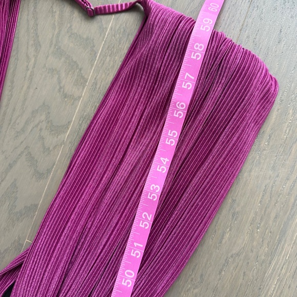 Sabina Musayev Judith Pink Purple Tiered Gown Metallic Maxi Dress - Size SMALL - Picture 11 of 11